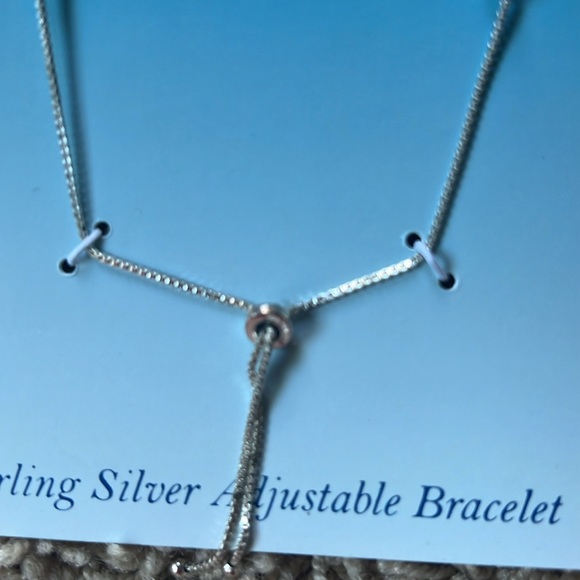 NWT B Brilliant Sterling Silver Adjustable Bracelet - Picture 2 of 3